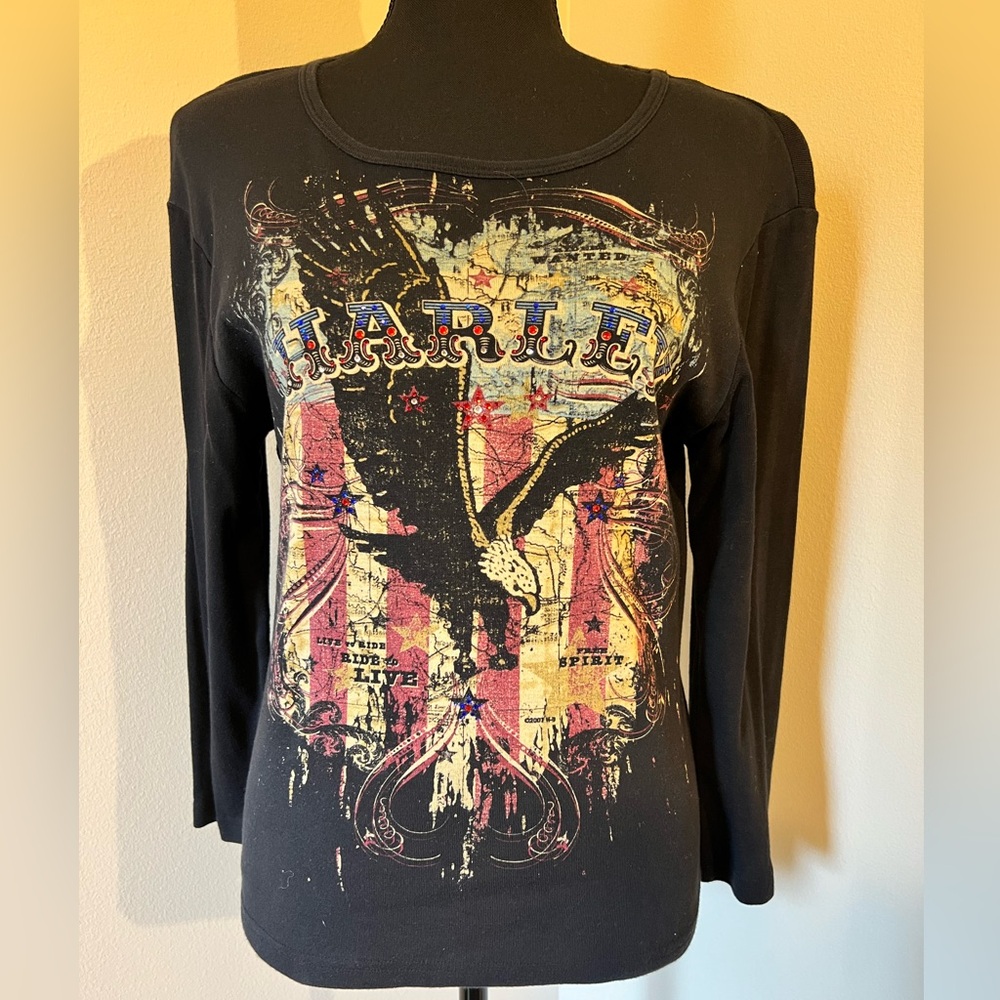 Harley Davidson Embellished Top